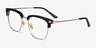 Actor Black Gold AcetateEyeglass Frames from EyeBuyDirect, Angle View