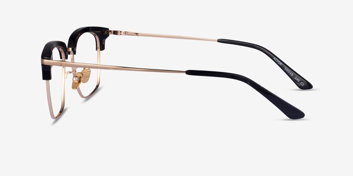 Actor Black Gold Acetate Eyeglass Frames from EyeBuyDirect