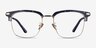 Actor Gray Silver AcetateEyeglass Frames from EyeBuyDirect, Front View