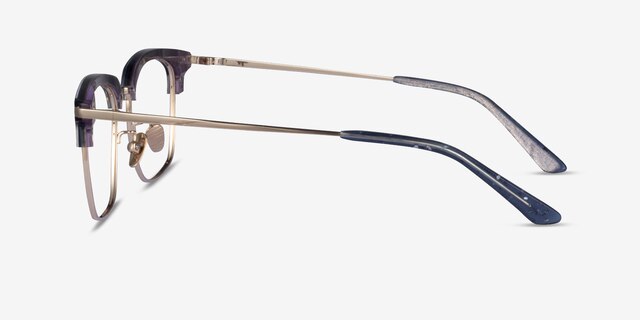 Actor Gray Silver AcetateEyeglass Frames from EyeBuyDirect, Side View