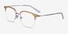 Witty Clear Yellow Silver AcétateMontures de lunettes de vue d'EyeBuyDirect, Vue d'Angle
