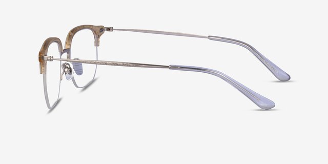 Witty Clear Yellow Silver AcétateMontures de lunettes de vue d'EyeBuyDirect, Vue de Côté