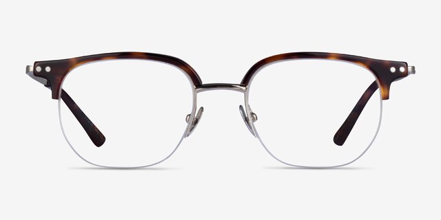 Witty Tortoise Silver AcetateEyeglass Frames from EyeBuyDirect, Front View