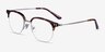 Witty Tortoise Silver AcetateEyeglass Frames from EyeBuyDirect, Angle View