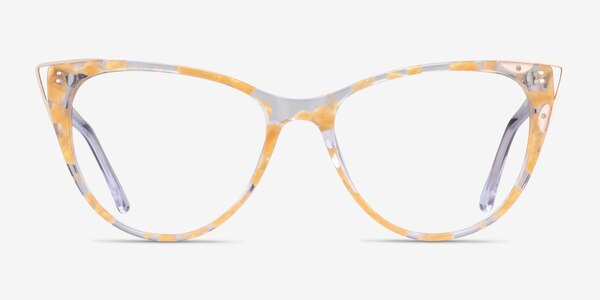 Celebrate Clear Yellow Rose Gold Acetate Eyeglass Frames