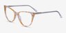 Celebrate Clear Yellow Rose Gold AcétateMontures de lunettes de vue d'EyeBuyDirect, Vue d'Angle