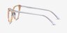 Celebrate Clear Yellow Rose Gold AcétateMontures de lunettes de vue d'EyeBuyDirect, Vue de Côté