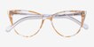 Celebrate Clear Yellow Rose Gold AcetateEyeglass Frames from EyeBuyDirect, Closed View