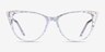 Celebrate Clear Silver Rose Gold AcetateEyeglass Frames from EyeBuyDirect, Front View