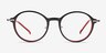 Reily Black Burgundy Silver AcetateEyeglass Frames from EyeBuyDirect, Front View