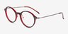 Reily Black Burgundy Silver AcetateEyeglass Frames from EyeBuyDirect, Angle View