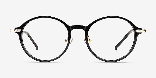 Reily Black Gold Acetate Eyeglass Frames