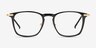 Usman Black Gold AcetateEyeglass Frames from EyeBuyDirect, Front View
