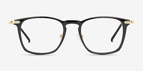 Usman Black Gold Acetate Eyeglass Frames
