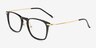 Usman Black Gold AcetateEyeglass Frames from EyeBuyDirect, Angle View