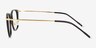 Usman Black Gold AcetateEyeglass Frames from EyeBuyDirect, Side View