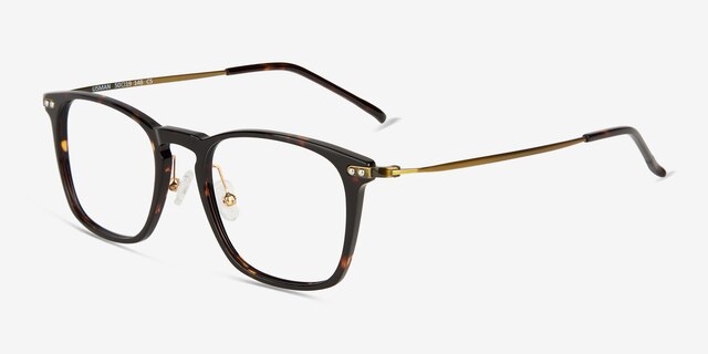 Usman Tortoise Bronze AcetateEyeglass Frames from EyeBuyDirect, Angle View