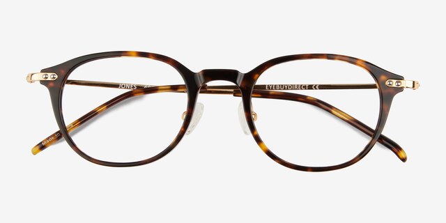 Jones Tortoise Gold AcetateEyeglass Frames from EyeBuyDirect, Closed View
