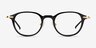 Jones Black Gold AcetateEyeglass Frames from EyeBuyDirect, Front View