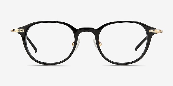 Jones Black Gold Acetate Eyeglass Frames