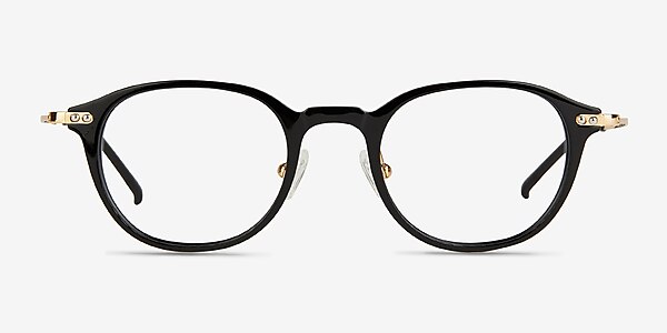 Jones Black Gold Acetate Eyeglass Frames