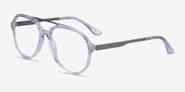 Lantern Clear AcetateEyeglass Frames from EyeBuyDirect, Angle View