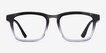Fraser Black Clear Silver AcetateEyeglass Frames from EyeBuyDirect, Front View