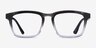 Fraser Black Clear Silver AcetateEyeglass Frames from EyeBuyDirect, Front View