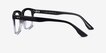Fraser Black Clear Silver AcetateEyeglass Frames from EyeBuyDirect, Side View