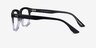 Fraser Black Clear Silver AcetateEyeglass Frames from EyeBuyDirect, Side View