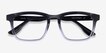 Fraser Black Clear Silver AcetateEyeglass Frames from EyeBuyDirect, Closed View