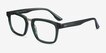 Fraser Clear Green Silver AcetateEyeglass Frames from EyeBuyDirect, Angle View
