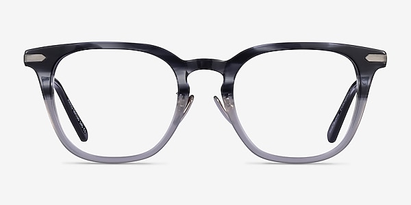 Hayes Gray Striped Gunmetal Acétate Montures de lunettes de vue