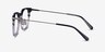 Hayes Gray Striped Gunmetal AcetateEyeglass Frames from EyeBuyDirect, Side View