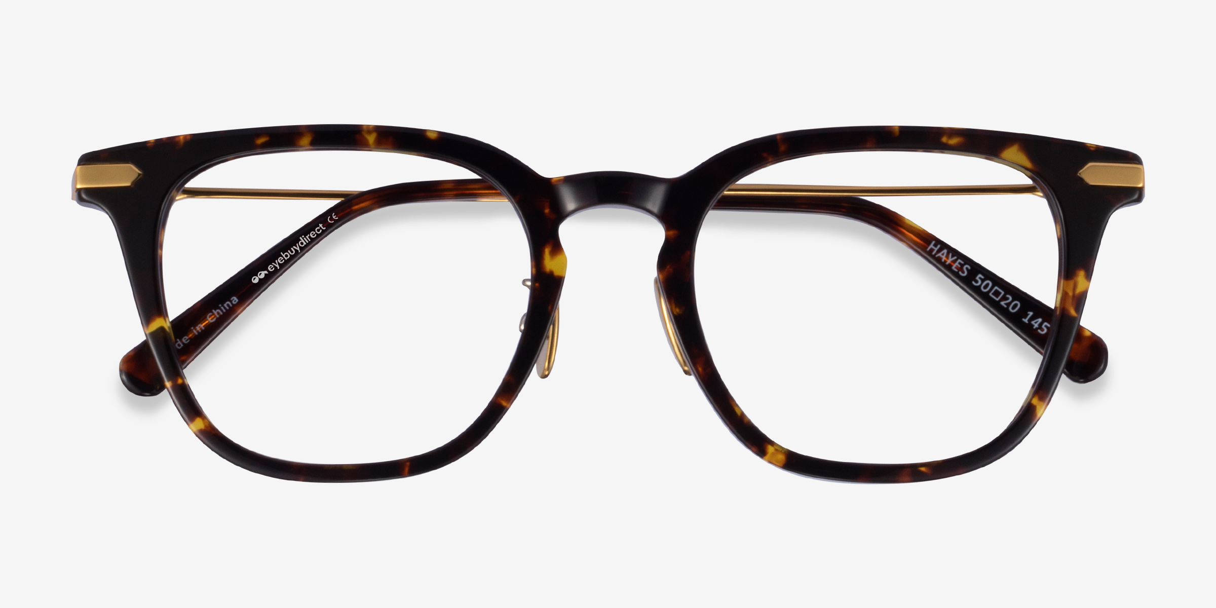 Hayes Square Tortoise Gold Full Rim Eyeglasses Eyebuydirect