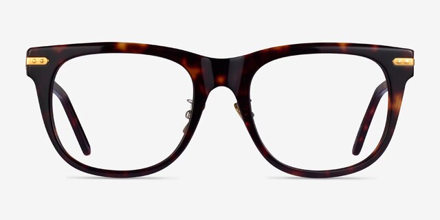 Jefferson Tortoise Gold AcetateEyeglass Frames from EyeBuyDirect, Front View