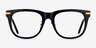 Jefferson Black Gold AcetateEyeglass Frames from EyeBuyDirect, Front View