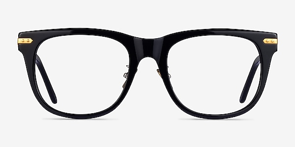 Jefferson Black Gold Acetate Eyeglass Frames