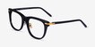 Jefferson Black Gold AcetateEyeglass Frames from EyeBuyDirect, Angle View