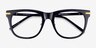 Jefferson Black Gold AcetateEyeglass Frames from EyeBuyDirect, Closed View