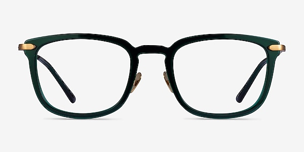 Clayton Dark Green Gold Acetate Eyeglass Frames