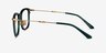 Clayton Dark Green Gold AcetateEyeglass Frames from EyeBuyDirect, Side View