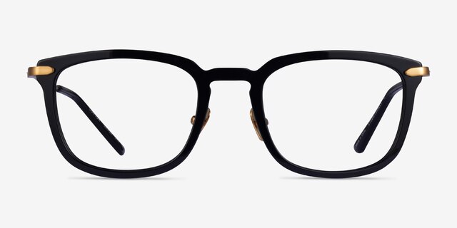 Clayton Black Gold AcetateEyeglass Frames from EyeBuyDirect, Front View