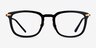 Clayton Black Gold AcetateEyeglass Frames from EyeBuyDirect, Front View