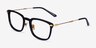 Clayton Black Gold AcetateEyeglass Frames from EyeBuyDirect, Angle View