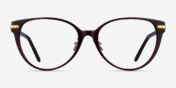 Luca Burgundy Gold Acetate Eyeglass Frames