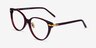 Luca Burgundy Gold AcetateEyeglass Frames from EyeBuyDirect, Angle View