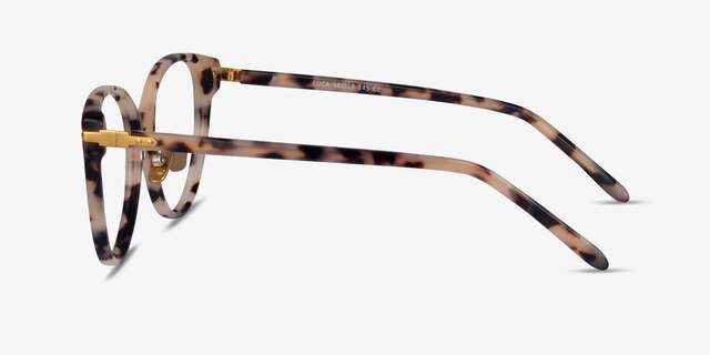 Luca Ivory Tortoise Gold AcetateEyeglass Frames from EyeBuyDirect, Side View