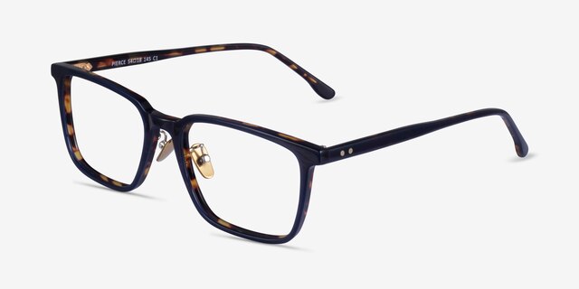 Pierce Blue Tortoise AcetateEyeglass Frames from EyeBuyDirect, Angle View