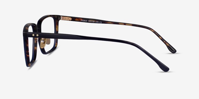 Pierce Blue Tortoise AcetateEyeglass Frames from EyeBuyDirect, Side View